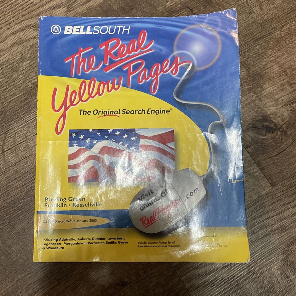 Collectible Bellsouth Yellow Pages Kentucky Phone Book 2002 Local Directory